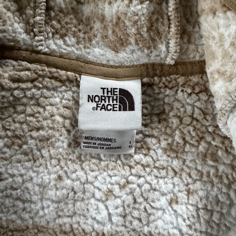 The North Face Tan and Cream Fleece Jacket